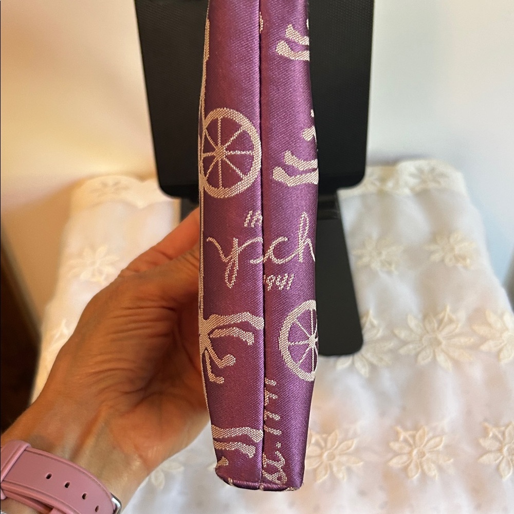 Coach Purple and Cream Wristlet - Picture 7 of 15
